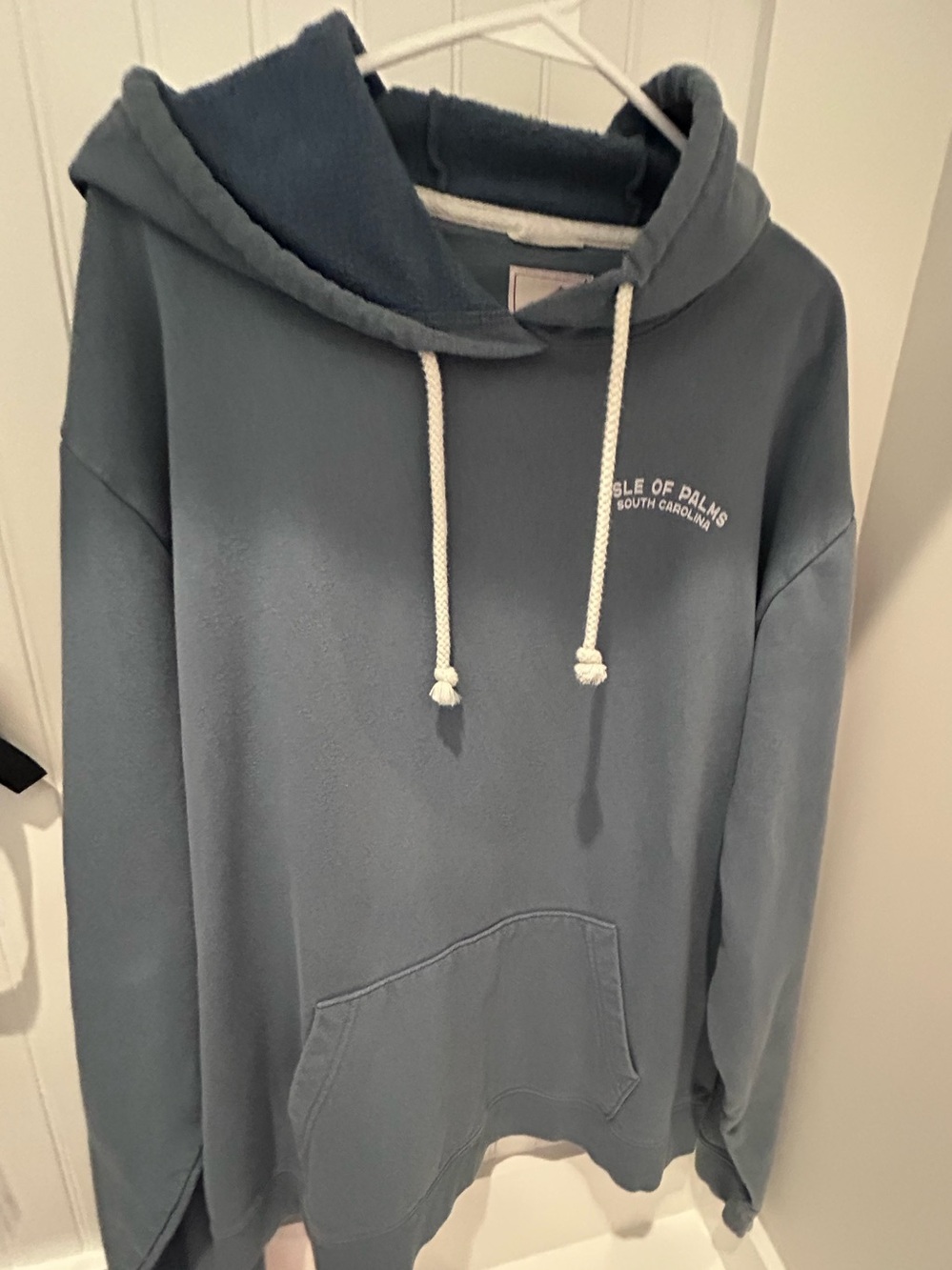 League Blue Hoodie Pullover with White Drawstrings 2X
